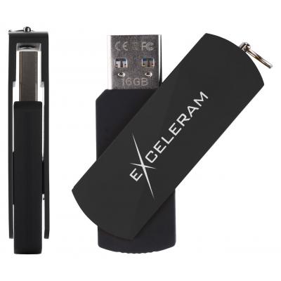 USB флеш-накопичувач Exceleram 16GB P2 Series Black/Black USB 3.1 Gen 1 (EXP2U3BB16), фото №4