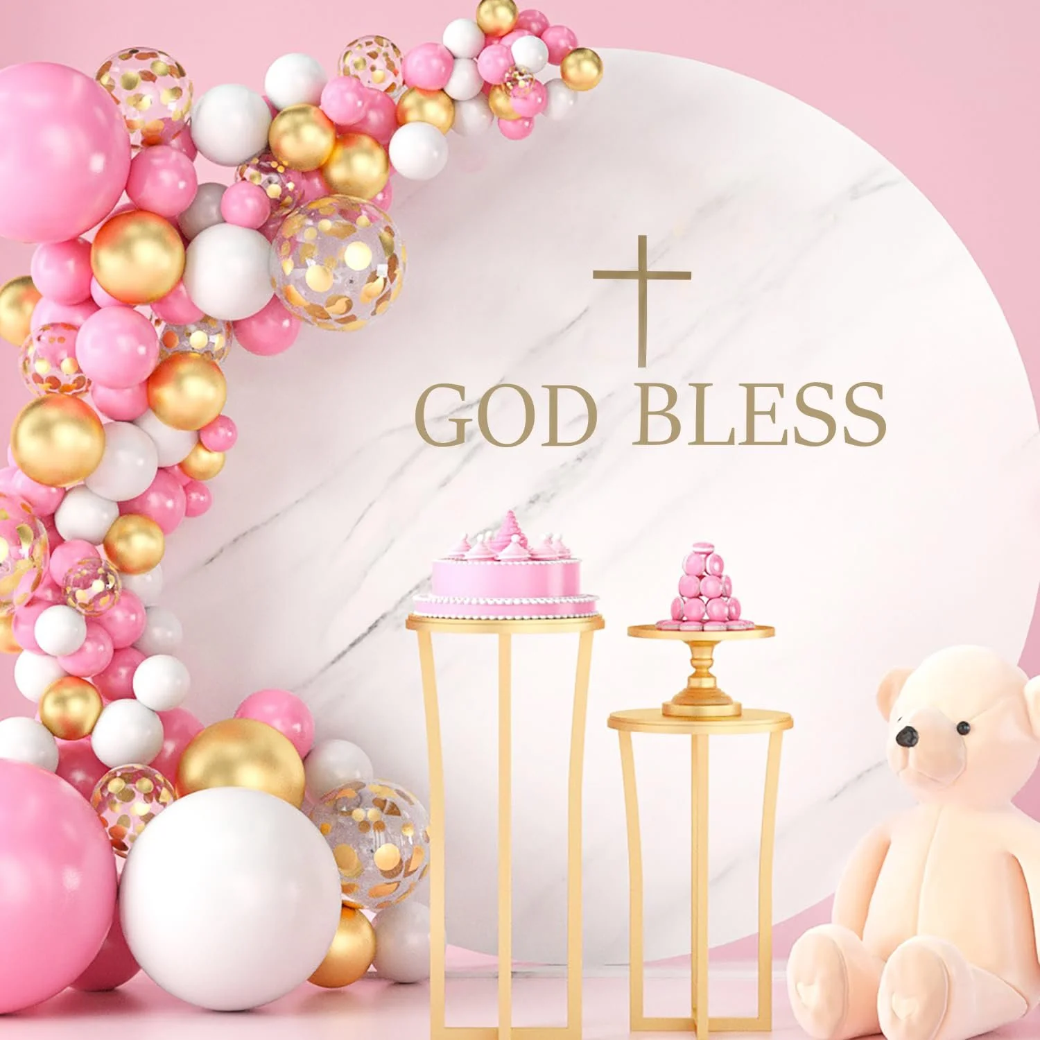 Наклейка на стіну God Bless з хрестом ПВХ 94 x 43 см, фото №3