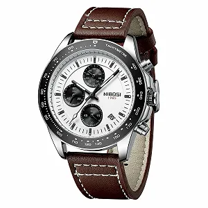 Мужские часы NIBOSI Кварцевые Аналоговые Коричневые - Фото 1