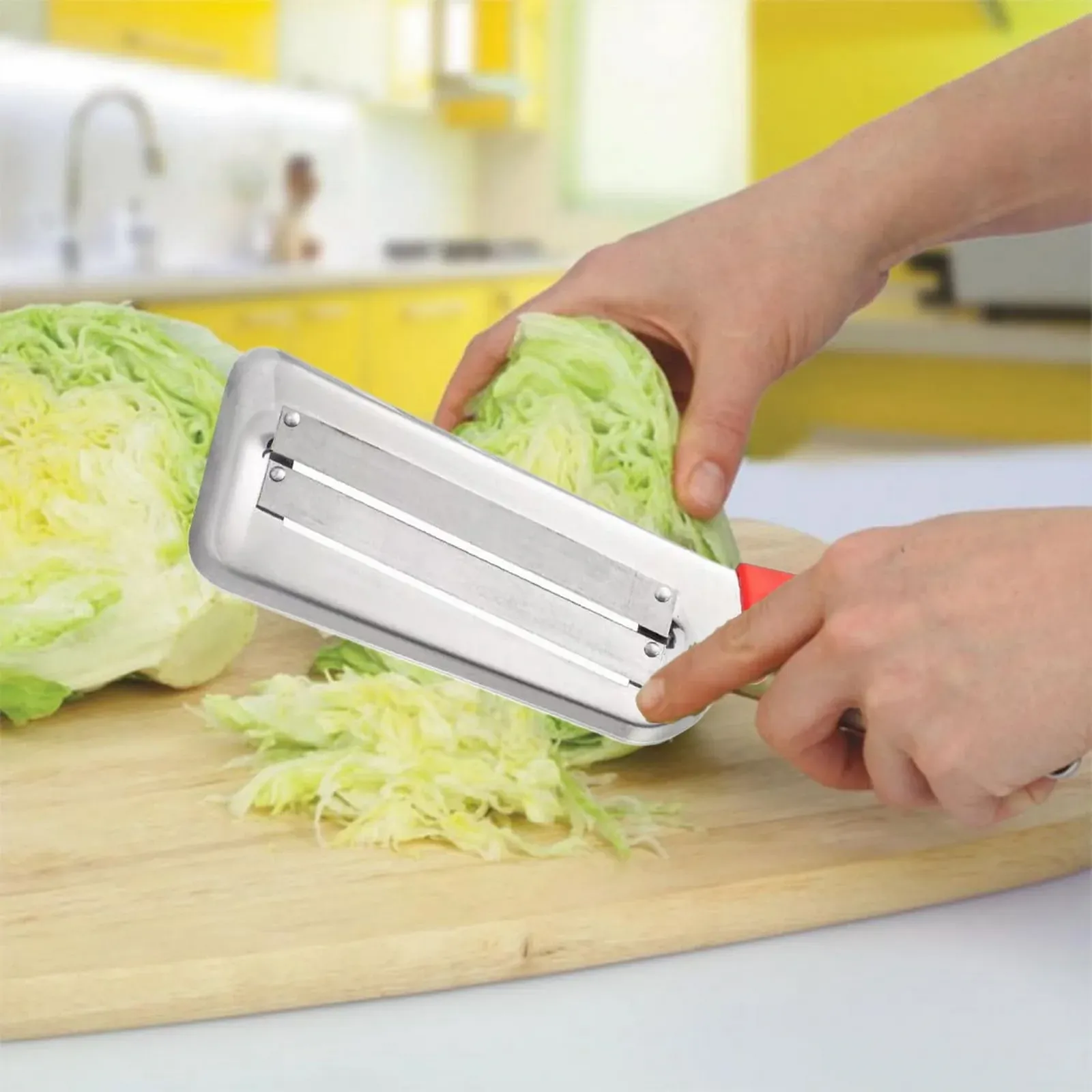 Слайсер для капусти, з нержавіючої сталі, практичний кухонний інструмент, фото №7