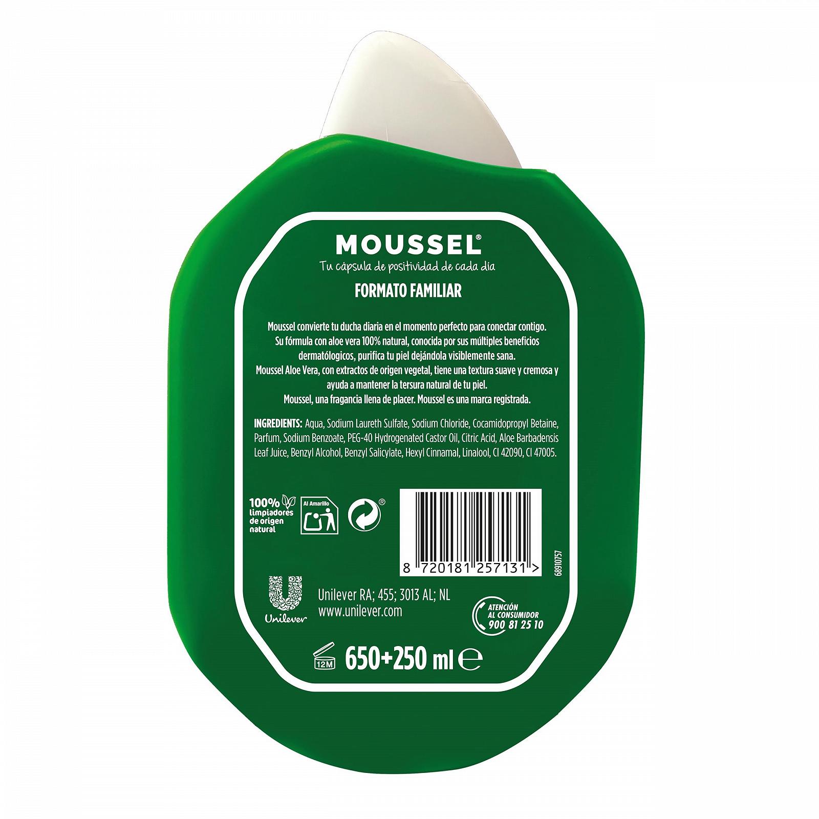 Гель для душу Moussel Aloe Vera 650 + 250 мл, фото №2