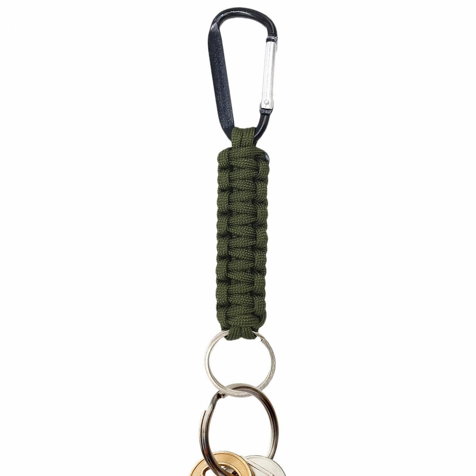 Брелок Coiroaoz Paracord з карабіном, портативний, легкий, на шнурі, надміцний з гачками для ключів, ліхтариків, кусачок, фото №1