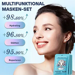 Тканевая маска для лица Набор 6 шт. Niacinamide, Hyaluronic Acid, Collagen, увлажняющая восстанавливающая тканевая маска, набор масок для красоты для различных потребностей кожи synthetic.ua - Фото 1