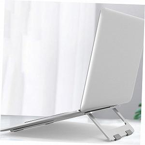 Підставка для ноутбука Алюмінієва складана ергономічна з нековзною силіконовою накладкою Компактна та легка synthetic.ua - Фото 1