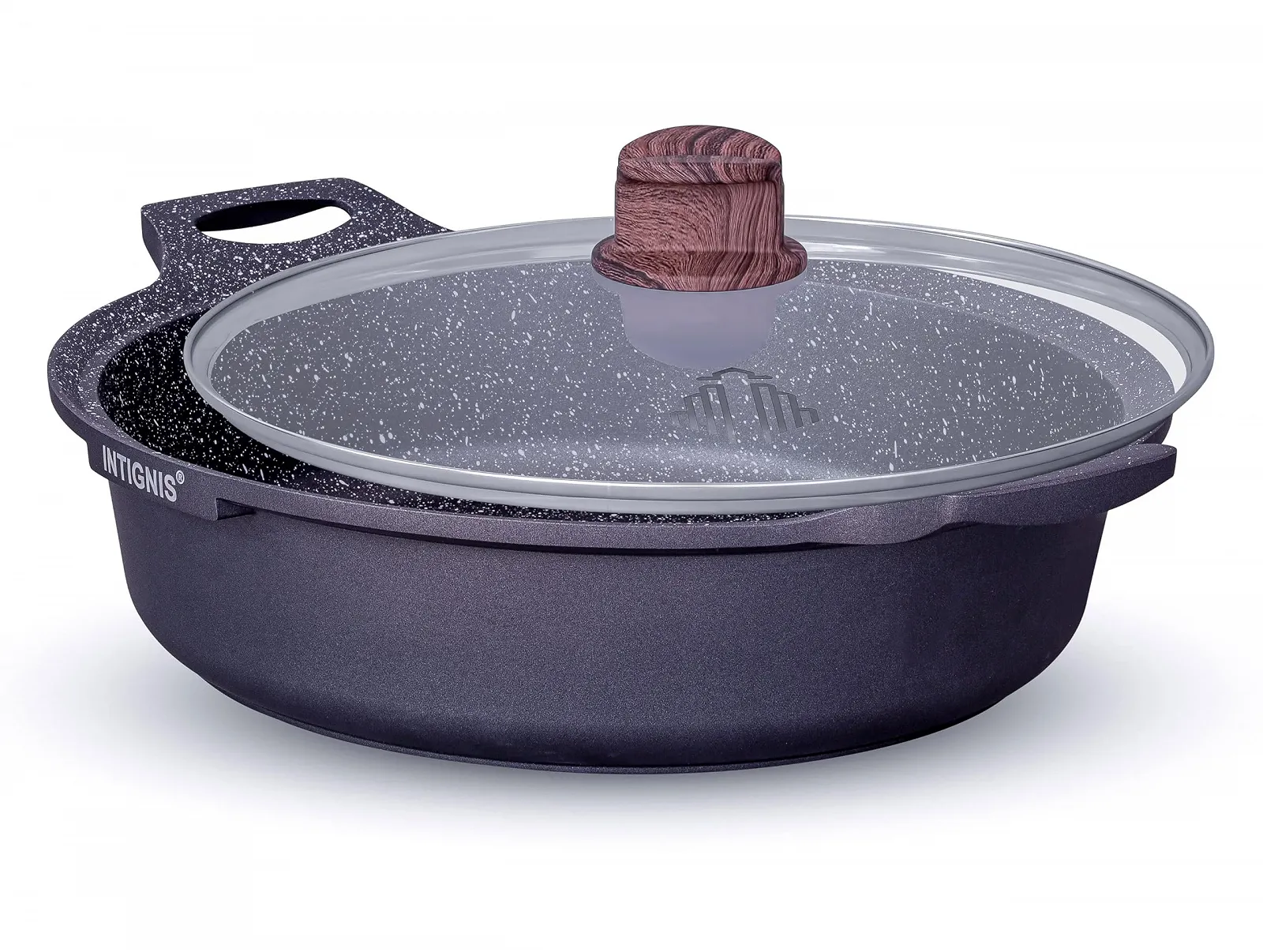 Форма для тушения низкая 32 см с крышкой для индукции, фото №1 Форма для тушения низкая 32 см с крышкой для индукции, фото №1