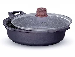 Форма для тушкування низька 32 см з кришкою для індукції - Фото 1