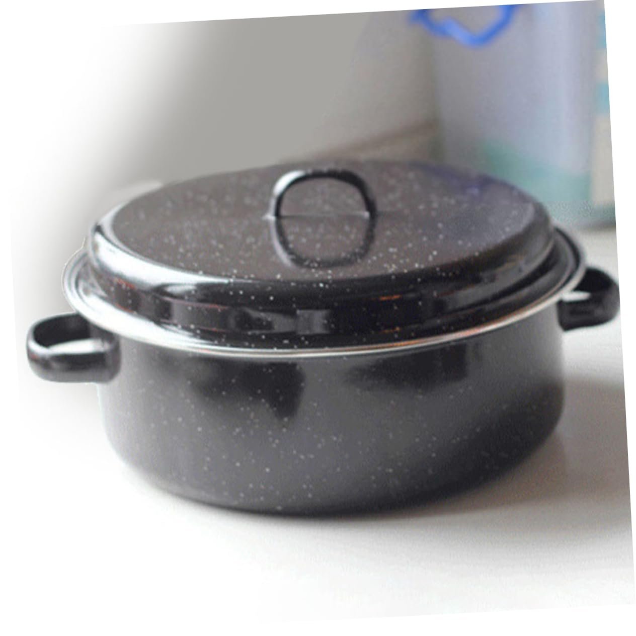 Жаровня Luxshiny 24 см емальована з кришкою термостійка, фото №6 Жаровня Luxshiny 24 см емальована з кришкою термостійка, фото №6