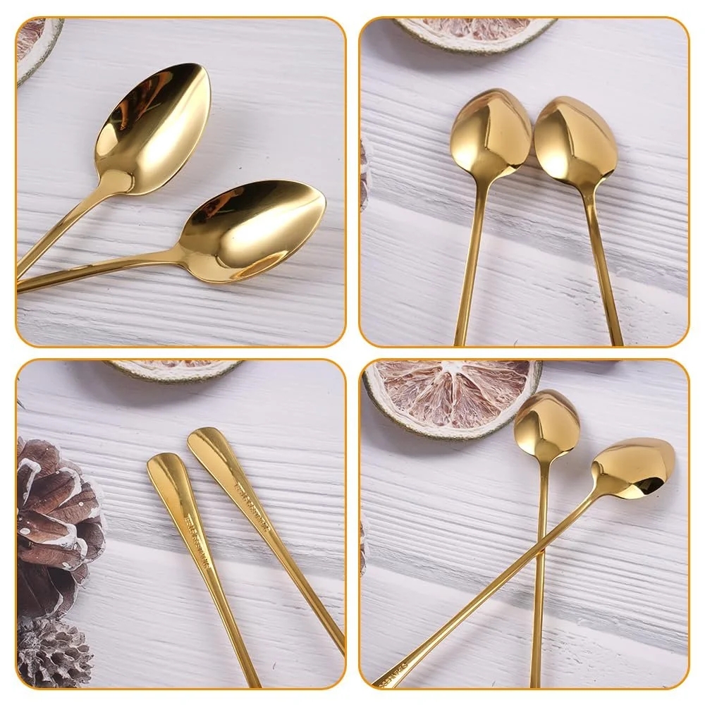 Ложка Latte Macchiato Набір 6 шт, Довга Ручка 20 см Морозива, фото №5