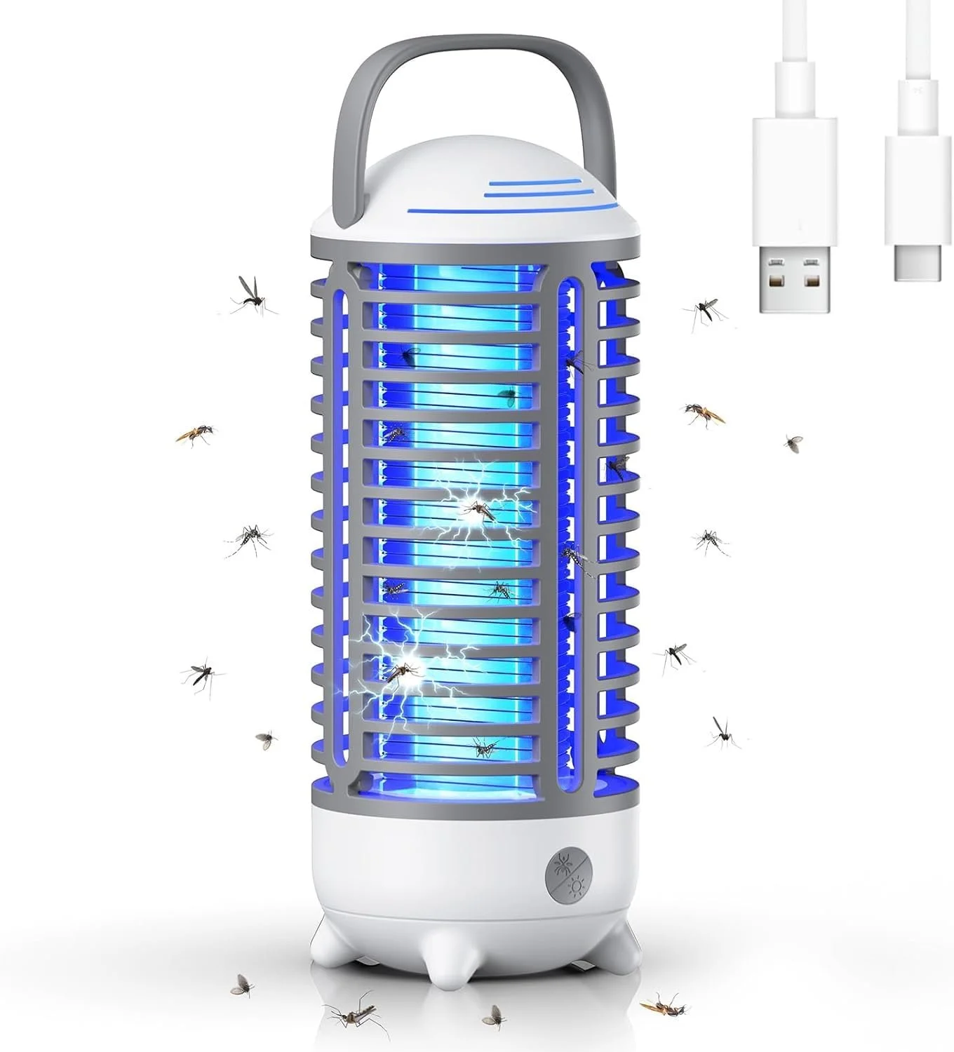 Электрический уничтожитель насекомых с LED-лампой 4200 V водонепроницаемый перезаряжаемый, фото №1