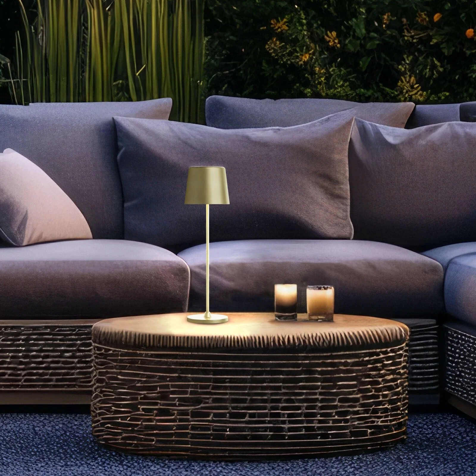 Настільна лампа LED A.S. Création DD129458 бездротова диммована 10x37 см золота, фото №8