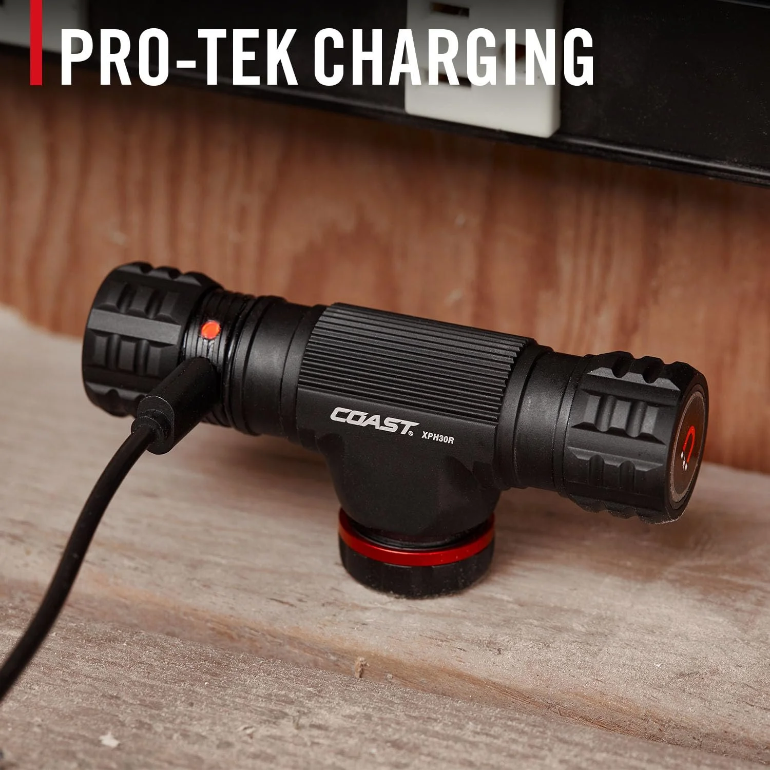 Налобний ліхтар Coast XPH30R 1200 люмен з фокусуванням, USB-C акумуляторний, подвійного живлення, світлодіодний, з магнітною основою, чорний, фото №9