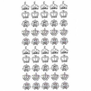 Патчи для ногтей из сплава 100 шт. Корона для украшения ногтей со стразами для творческого маникюра для дизайна ногтей и особых случаев - Фото 1