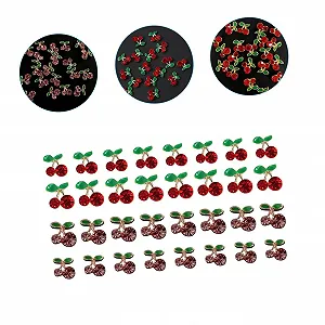 Украшение для ногтей Mipcase Вишня, 160 шт., золотой декор для маникюра с камнями и блестками synthetic.ua - Фото 1