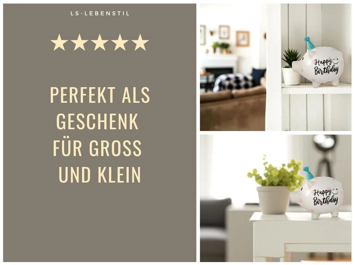 Скарбничка LS-LebenStil Свиня Happy Birthday, фото №9