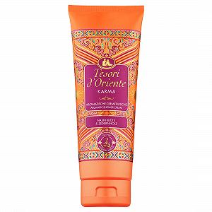 Набір для душу та ванни Tesori d'Oriente Karma Ароматичний крем-гель та крем-піна Лимон, бергамот і кедр synthetic.ua - Фото 1