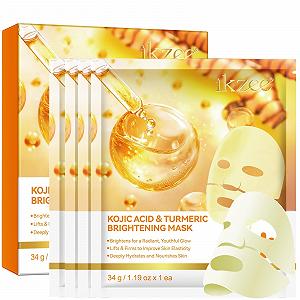 Маска Коллагеновая с Куркумой для Лица Корейская - Увлажняет, Подтягивает и Улучшает Жизненную Силу Кожи | 28г x 4A - Фото 1