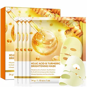 Маска Коллагеновая с Куркумой для Лица Корейская - Увлажняет, Подтягивает и Улучшает Жизненную Силу Кожи | 28г x 4A - Фото 1