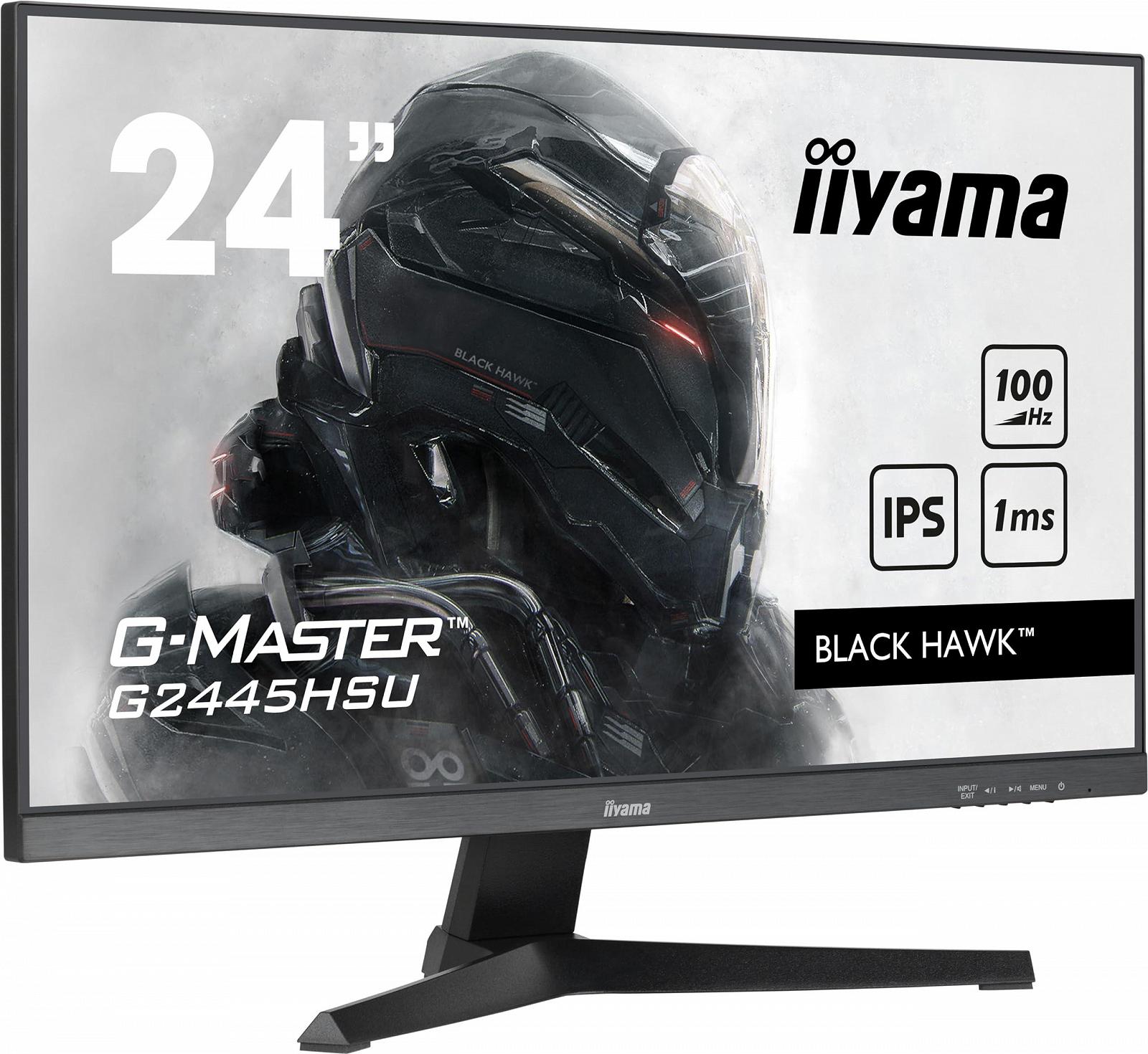Монитор iiyama G-Master Black Hawk G2445HSU-B1 60,5 см 24 дюйма IPS LED Gaming Full HD HDMI DP USB 2.0 1мс FreeSync Черный, фото №1