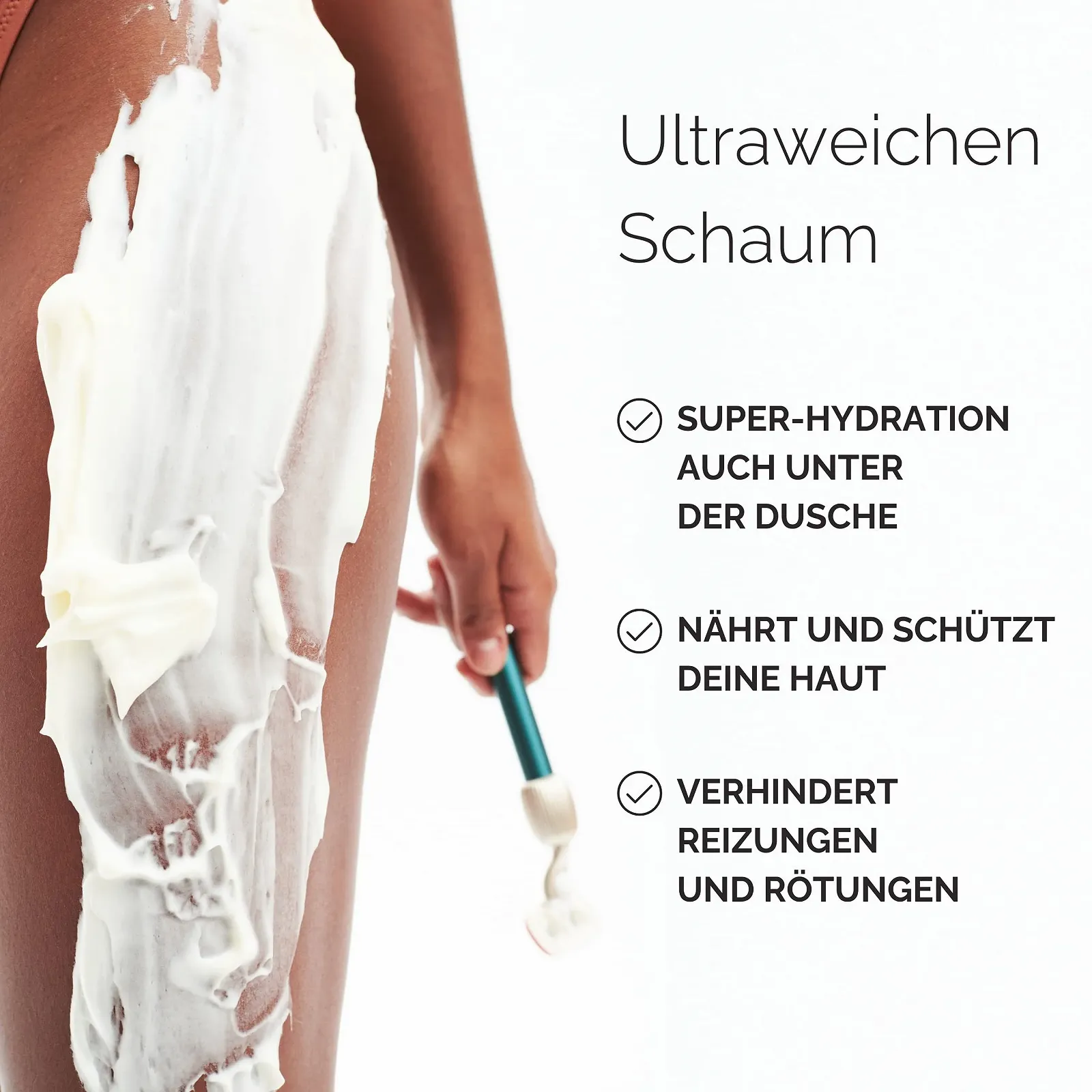 Набор для бритья Fler Smooth Skin Set Бритва, держатель, 2 сменных лезвия, пена и крем Хвойный зеленый, фото №6