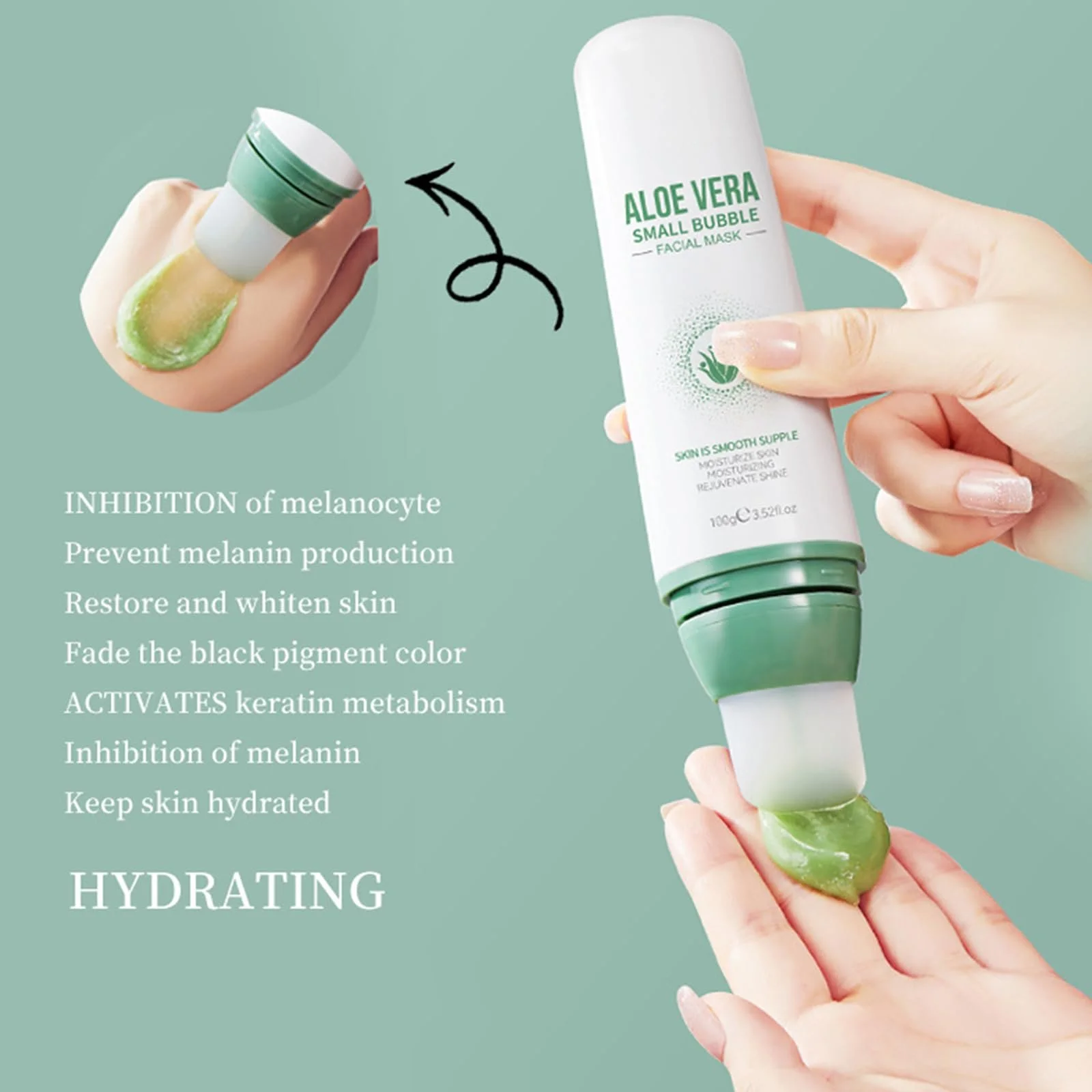 Маска для обличчя Aloe Vera Schaebens Зволожуюча, проти чорних цяток та прищів, фото №3 Маска для обличчя Aloe Vera Schaebens Зволожуюча, проти чорних цяток та прищів, фото №3