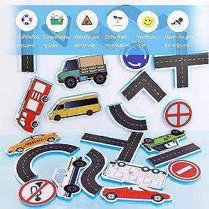 Игрушка для ванны 24 штуки Транспортные средства synthetic.ua - Фото 1