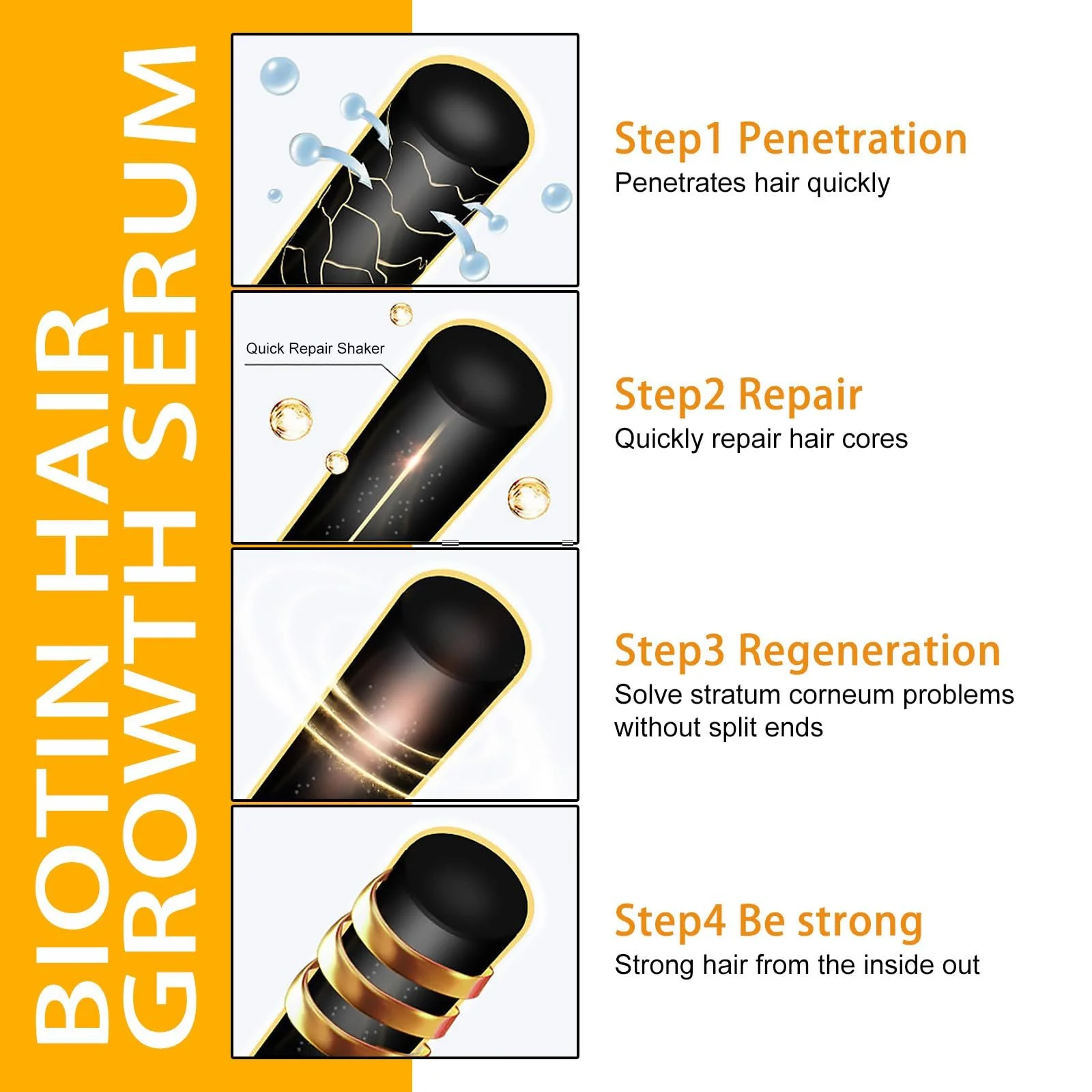 Сироватка для росту волосся HairTkekruh Biotin, 30 мл, фото №5