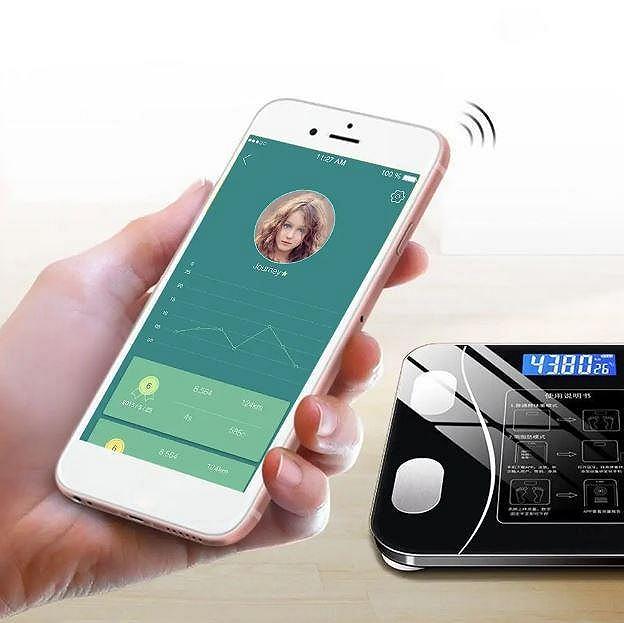 Напольные умные фитнес весы Bluetooth до 180 кг Смарт с приложением, фото №3