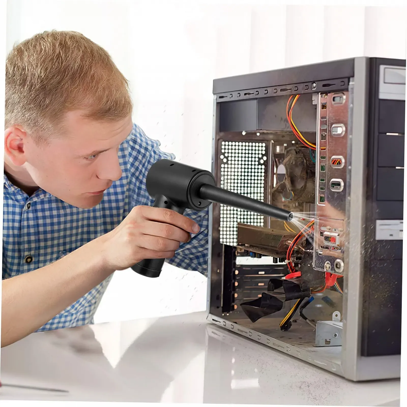 Электрическая воздуходувка LABRIMP Портативная беспроводная аккумуляторная, фото №7