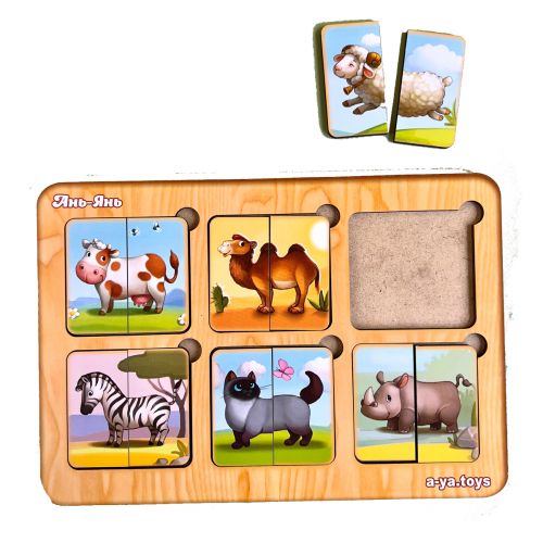 Сортер-пазл Удивительные животные mini [tsi192770-TSI], фото №1