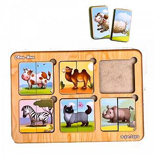 Сортер-пазл Удивительные животные mini [tsi192770-TSI] - Фото 1