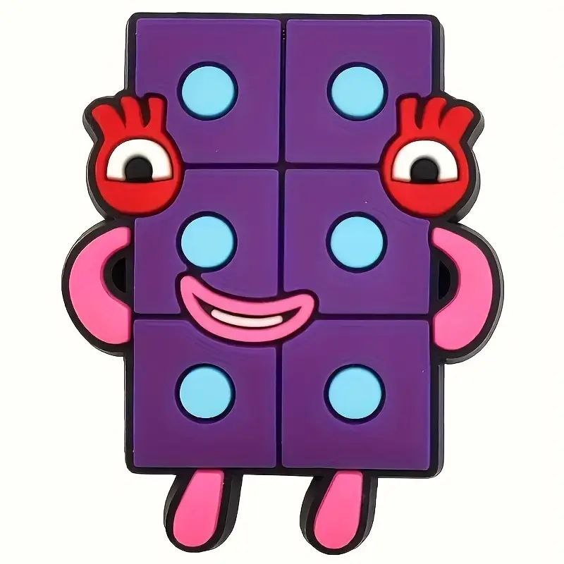 Джибитси Намбер Блокс Numberblocks 10 шт аксессуары крокс украшение, фото №2