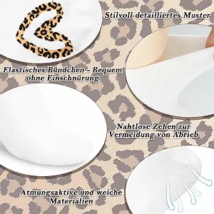 Шкарпетки тенісні жіночі з леопардовим серцем Білий, Розмір 39-42 synthetic.ua - Фото 1