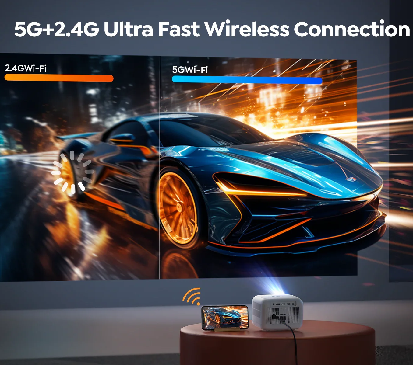 Проектор Yaber E1 Full HD Wi-Fi Bluetooth, фото №4 Проектор Yaber E1 Full HD Wi-Fi Bluetooth, фото №4