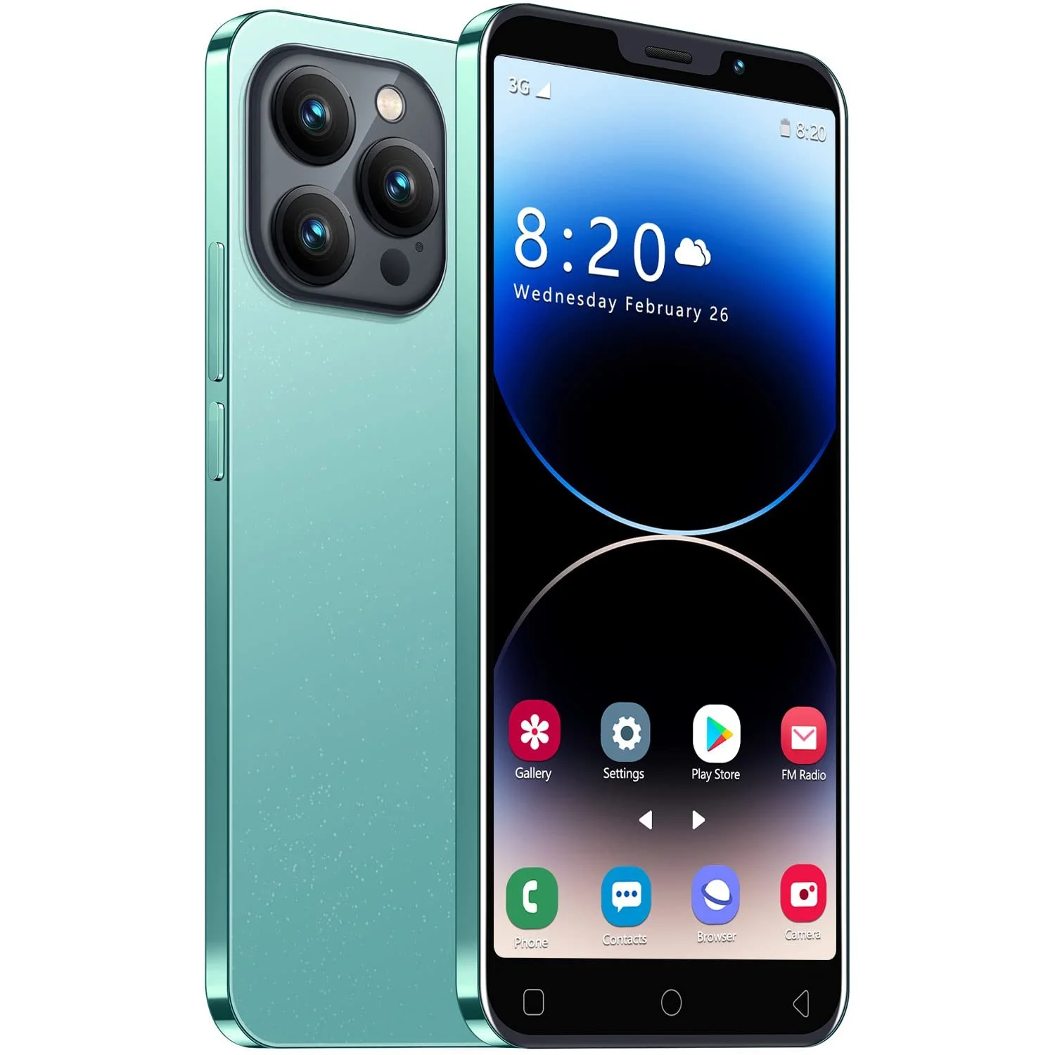 Смартфон JtQtJ i14Pro 5.0" Android 8.1 1/8GB 3G Green, фото №1
