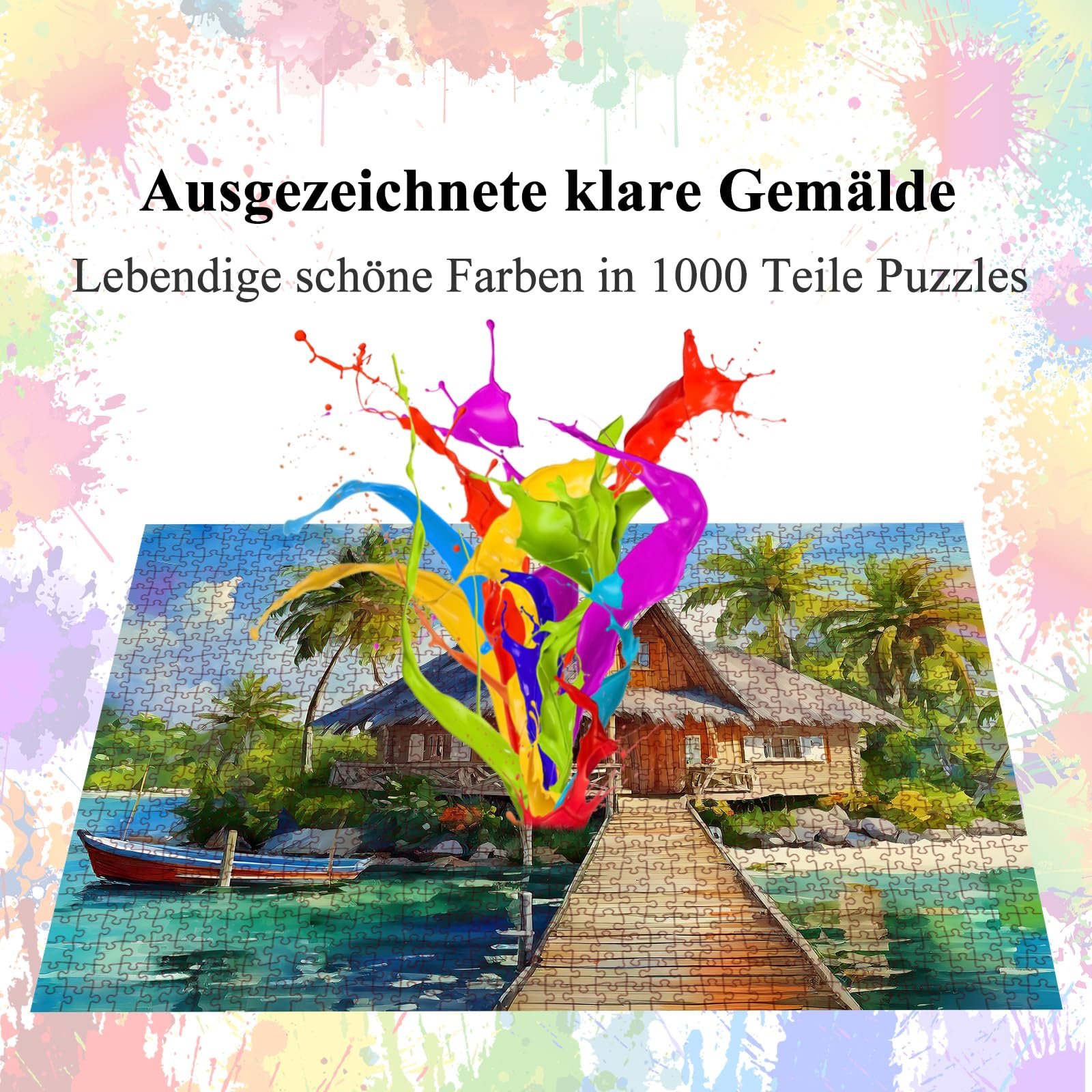 Пазл Wooden House 1000 елементів 70 x 50 см з постером, фото №6 Пазл Wooden House 1000 елементів 70 x 50 см з постером, фото №6