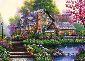Пазл Ravensburger 12000464 Romantic Cottage 1000 деталей ціна на synthetic.ua - Фото 1 Пазл Ravensburger 12000464 Romantic Cottage 1000 деталей synthetic.ua - Фото 1