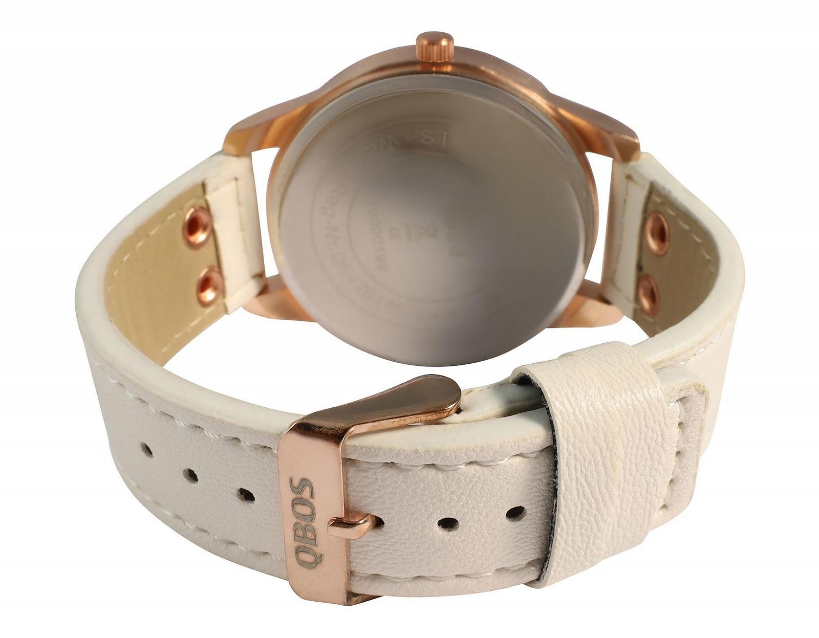 Унисекс часы QBOS с искусственным кожаным ремешком, фото №3 Унисекс часы QBOS с искусственным кожаным ремешком, фото №3