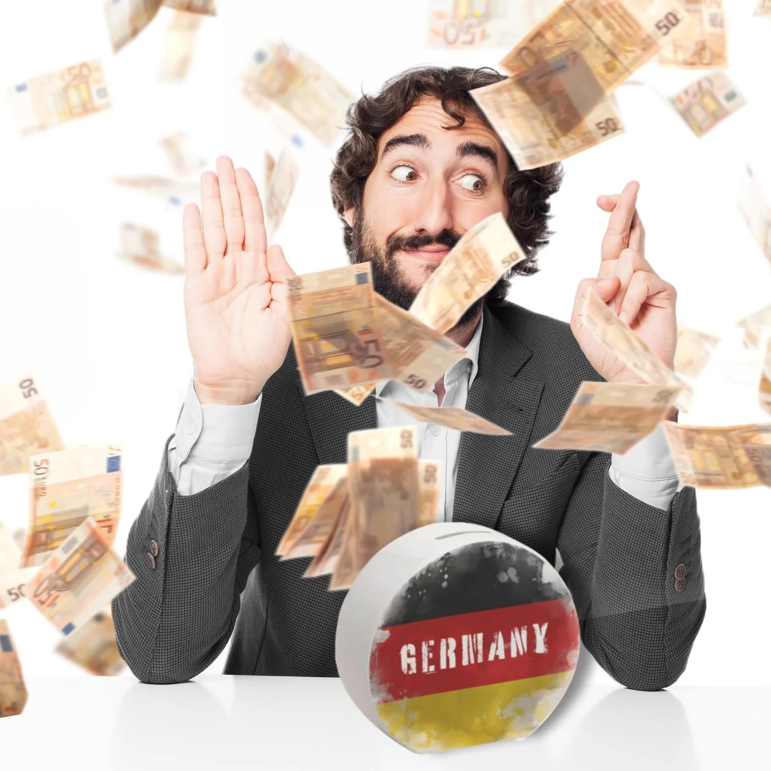 Скарбничка Germany Flag Used Look, фото №7