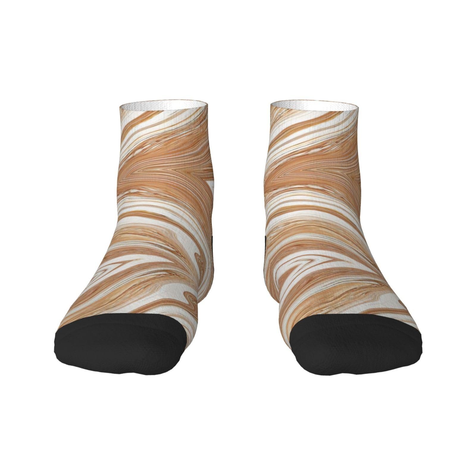Носки SSIMOO Модные Комфортные для взрослых, Повседневные Носки, Подходят для любого времени года, Волнистая цветная жидкость, Земляной цвет, One Size, Волнистая цветная жидкость, цвет земли, фото №1
