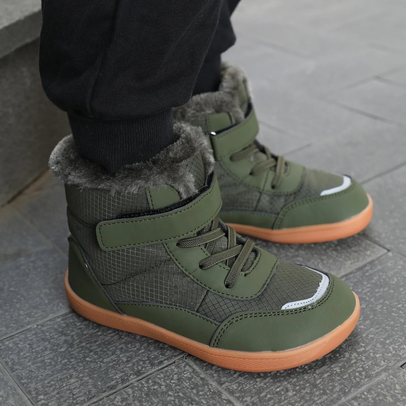 Дитячі зимові Черевики для хлопчиків і дівчаток, зимове взуття, теплі на підкладці, для фітнесу на відкритому повітрі, трекінгові, фото №3