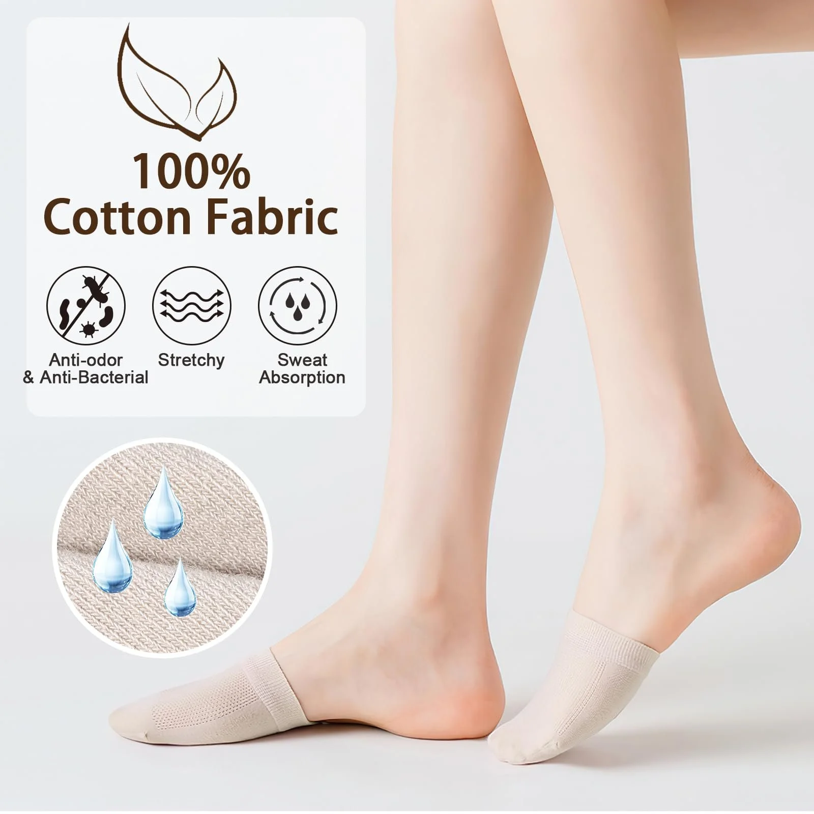 Шкарпетки для пальців ніг Бавовняні для жінок, 6 шт, фото №3