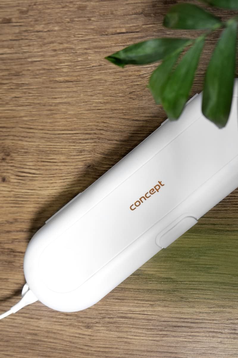 Зубная щетка звуковая Concept ZK5000 с приложением Perfect Smile и зарядкой, дорожный футляр, белая, фото №5
