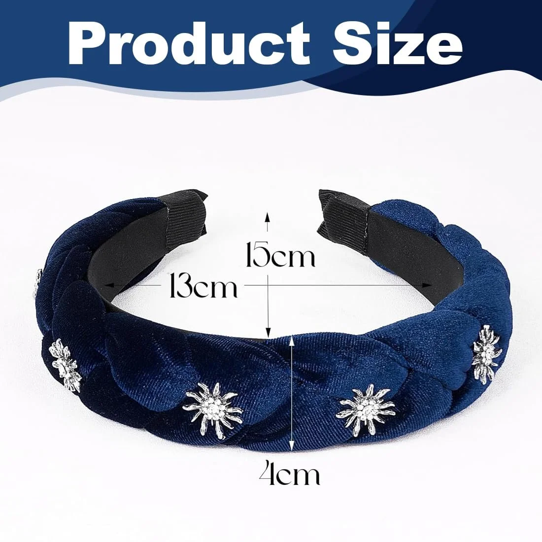 Обруч для волосся оксамитовий аксесуар для волосся, фото №2