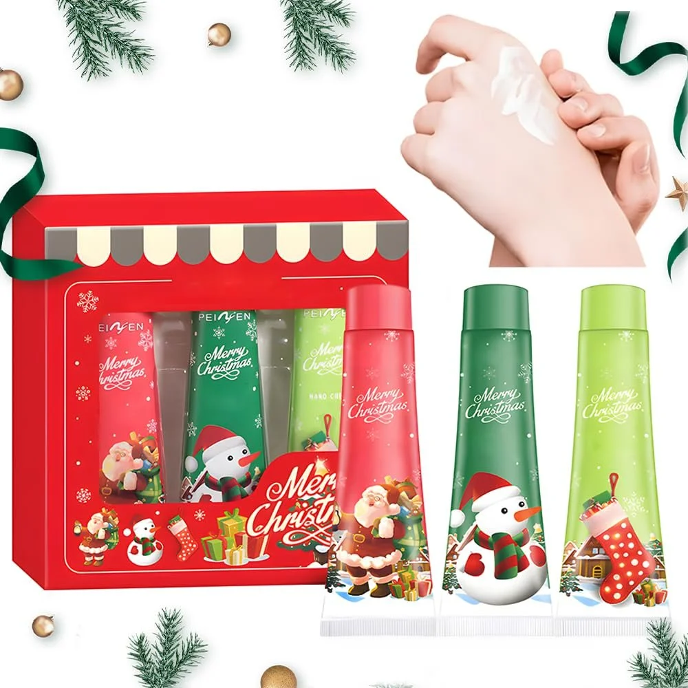 Крем для рук Christmas, Міні набір різдвяних кремів для рук, Набір з 3 шт, фото №1