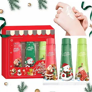 Крем для рук Christmas, Мини рождественский набор кремов для рук, Подарки для женщин на Рождество | Питает, увлажняет, предотвращает сухость и растрескивание, для женщин и мужчин, Набор из 3 шт - Фото 1