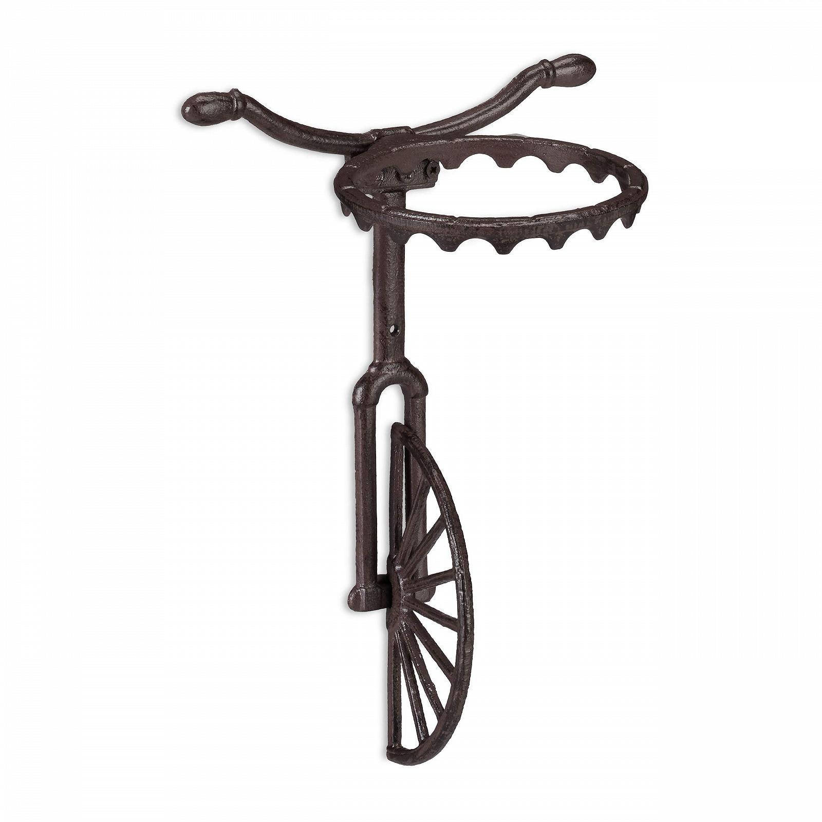 Настінний тримач для квітів Relaxdays Unicycle Чавунний Декоративний Темно-коричневий 13 см, фото №9