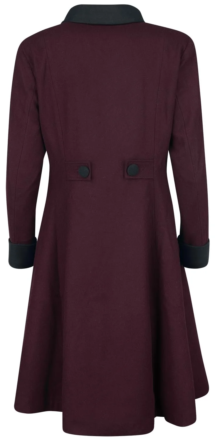 Пальто Gothicana by EMP Темно-червоний з відкритою внутрішньою кишенею, фото №2