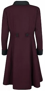 Пальто Gothicana by EMP Темно-красный с открытым внутренним карманом synthetic.ua - Фото 1