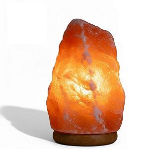 Соляна лампа Натуральна рожева сіль Дерев'яна основа 4-7 кг - Фото 1