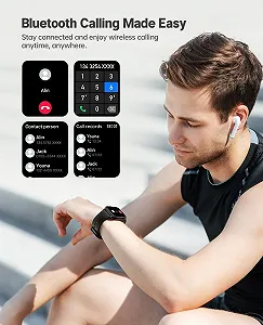 Смартчасы для мужчин и женщин с функцией ответа/вызова, сенсорный экран 4,9 см synthetic.ua - Фото 1